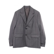 【二手】Prada PRADA 訂製西裝外套，格紋圖案，羊毛絲質混紡外套，男士，全新未使用