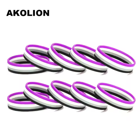 Gay Pride Asexual Silicone Rubber Bracelets Sports Wrist Band Bangle SLP-0004