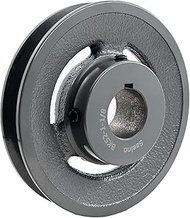 Saelno BK52-1-1/8 V Belt Pulley 1 1/8 inch Bore 4.95" OD,Electric Motor Pulley Cast Iron for A AX B 