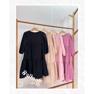 (Ready To Ship 1-3 Days) BalloonDress Black Crystal Dress With Ruffles Elastic Sleeve Ends Size 2-8 