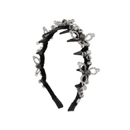 FFX FFX [Star Drunk Monroe] Tooth Comb Headband Female Black Heavy Industry Imitation Crystal Light 