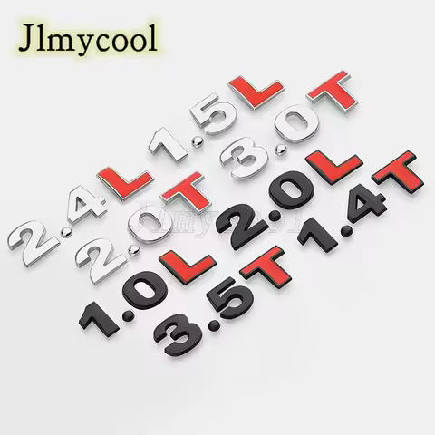 Metal 3D 1.4 1.5 1.6 1.8 2.0 2.2 2.4 2.5 2.8 3.0L Auto Car Badge Sticker Rear Trunk and Decal for Au
