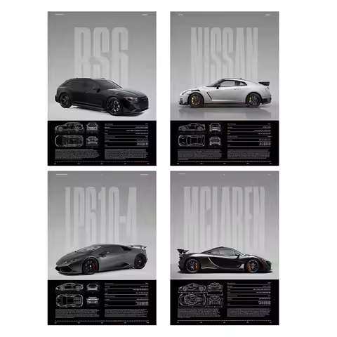 Performance Sports Cars Wall Art Poster Fashion Race Cars Canvas Painting Famous Cars Canvas Art Pri