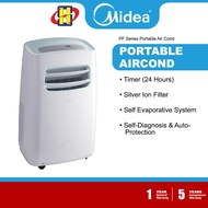 Midea Portable Air Conditioner (1.0PH/1.5HP) Ionizer Self Evaporative System AirCon MPF-09CRN1 / MPF-12CRN1