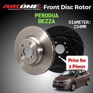 AIRONE Perodua Bezza Front OE Sport Brake Disc Rotor Racing (234mm) (2 Pieces)