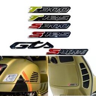 台灣現貨摩托車貼紙3M 整流罩貼花 適用於比亞喬 Vespa GTS300 LX125 LX150 ie 125 塑料徽
