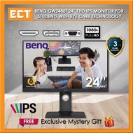 BenQ GW2480T 24" FHD IPS Monitor for Students with Eye Care Technology (HDMI, DP, VGA)