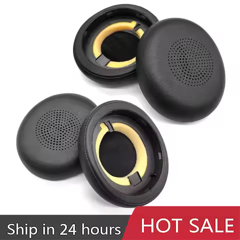 1Pair Leather Ear Pads for Jabra ELITE 45H Evolve2 65 Headphone Elastic Foam Earpads Sponge Cushion 