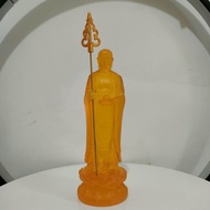 Jiuhua Mountains Water Colored Glass Statue Ksitigarbha Bodhisattva Religious Temple Temple Worship 