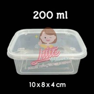 (ISI 50PCS - REC200) Kotak Lunch Box Mini 200ml - Thinwall Square 200ml - Kotak Makan