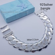 (TP580)original 925silver bangle for men (gelang tangan lelaki)