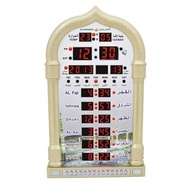 Mosque Azan Calendar Muslim Prayer Wall Clock Alarm with LCD Display Home Decor
