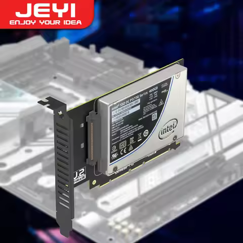 JEYI U.2 to PCIe 4.0 Adapter, NVMe 2.5" U.2 (SFF-8639) SSD PCIe x4 x8 x16 Expansion Card - U.2 SSD -
