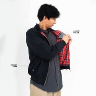 Jipclo Jacket Harrington - Jaket Harrington Pria Original - Jaket Pria - Jaket Harrington Polos Bla