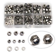 255pcs DIY steel nut and washer set screw nut box set nut skru keluli dan washer set kotak