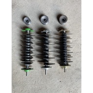 Grass cutter accessories, chopper accessories, belts, blades, motors, wheels, bearings, pins, mangan