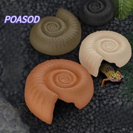 MAYSHOW Hideouts Shelter, Ammonite Shape cave design Reptile Hidden Cave, Decoration Aquarium Landsc