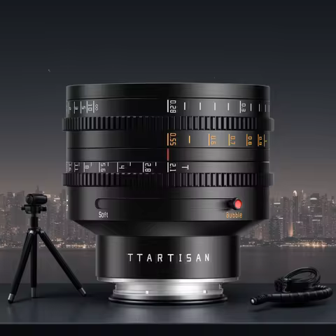 TTArtisan 35mm T2.1 Full Frame Dual Bokeh Cine Lens for Camera Photography with Sony E A7RIII Fuji X