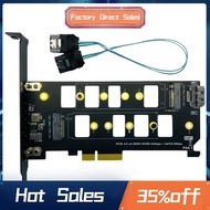 PCIE X4 GEN4 M.2 NVME &  SSD Adapter Card, High Performance 64Gbps NVME + 6Gbps  Connectivity