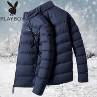 [Playboy] Musim Sejuk Musim Musim Sejuk Lelaki Turun Jaket dengan Pad Kot Tebal Jaket dengan Pad Korea Alat Lelaki Hangat Jaket dengan Pad