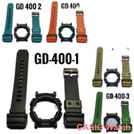 shock watch ☑✺() ORIGINAL GD-400-4 CASIO G-SHOCK REPLACEMENT BAND. RED COLOUR. RESIN QUALITY