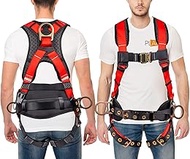 Palmer Safety Hammerhead 5pt Safety Harness Back Padded, QCB Chest, Tongue Buckel Legs Straps, Back 