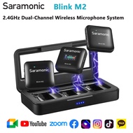 ไมค์ Saramonic Blink M2 8G Onboard Recording Wireless Lavalier Microphone With Charging Case Noise C