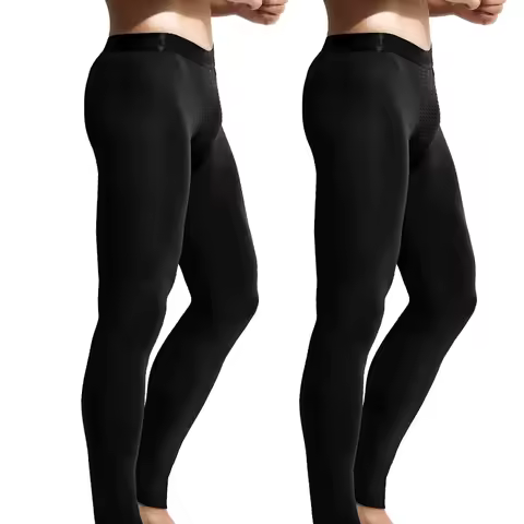 2PCS men's long johns magnet single-piece thin panties tight youth line pants thermal pants autumn s