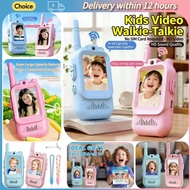 2PCS Kids Walkie Talkie Video USB Rechargeable HD Intercom Toy for Indoor Outdoor Gift 3-12Y