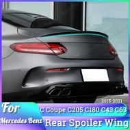 For Mercedes Benz C Class Coupe W205 C205 2 Door 2015-2021 Car Rear Tail Trunk Spoiler C180 C200 C3