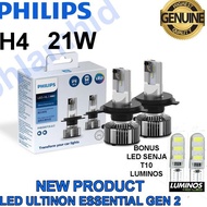 PUTIH Led Lamp Philips H4 Hi Lo Ultinon Essential G2 Headlamp (White)