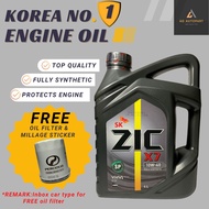 SK ZIC X7 10W-40 SP fully synthetic s 4Liter car engine oil  /kereta minyak hitam suitable for all c