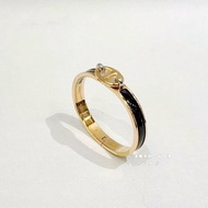 HERMES手環 Chaine dAncre黑琺瑯豬鼻手環