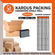 Cardboard Packing Cardboard Box 15x10x10 cm Thick Plain Brown Single Layer Box - Rusfet 15 x 10 x 10