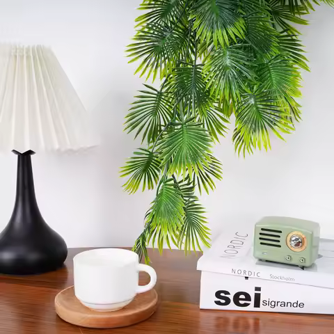 79cm Hanging Artificial Plant Persian Fern Leaves Vines Turtle Leaf Plant Christmas Autumn Garden We