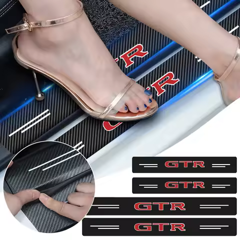 Carbon Fiber Car Sticker Threshold Protection Sticker Car Accessories For Nissan GTR X-trail Tiida Q
