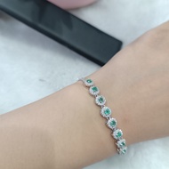 Lắc Tay đính Ngọc Lục Bảo Emerald thiên nhiên (LB0150) - MOON Jewelry