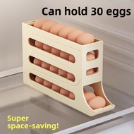 GEESO 30 Grids Egg Storage Organizer/ 3 Tier Egg Rack Tray/ Automatic Rolling Egg Holder/ Large Capa