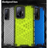 For Xiaomi 11T Pro 5G Phone Case Honeycomb Pattern Shockproof Airbag Casing hp Xiaomi11t Xiomi Mi 11 10T Lite Ultra 5G NE 10 Pro Fashion Transparent Back Cover