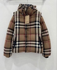 正品⭐️Burberry 格紋羽絨外套(袖子可拆卸)