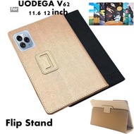 Flip Case for UODEGA Tablet V62 11.6 12 Inch Silk Pattern Cover Flip Foldable Stand Full Body Protective Case