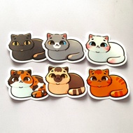 Cat loaf sticker waterproof Cat Bread sticker/ Deco sticker/ | Cacaastudio