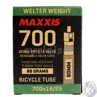 Maxxis Tube 700c 700 x 18/25 700x18/25 80mm Road / Fixie / Track