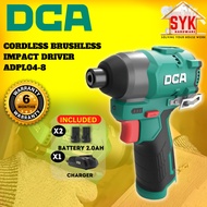 SYK DCA ADPL04-8 Cordless Impact Driver Brushless Battery Power Tools  Drill Wood Steel Mesin Gerudi Bateri 12V