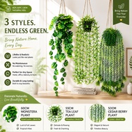Artificial Hanging Plant Vines – No Maintenance Green Wall Decor,