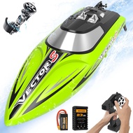 Brushless RC Boats for Adults, 30+MPH 17.7" High Speed Remote Control Boat with Rechargeable Battery