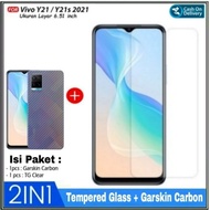 2in1 Tempered Glass Clear Package Vivo Y21 Y21s Y33s Y51 Y51A Y53s Y31s Y50 Y30 Y30s Y12s Y20 Y20i Y