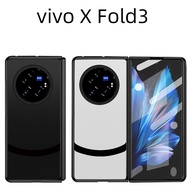 X Fold3 Casing Case for Vivo X Fold 3 Pro X Fold 2 X Fold Simple Color Matching Leather Pattern Shockproof Hard Mobile Phone Case Cover