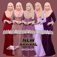 Set Sedondon Ibu Anak Kurung Riau Moden Madhuri Lace Sulam nikah sanding tunang baju raya maroon dusty purple lilac