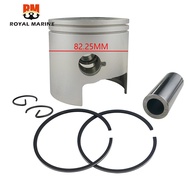 Piston set +0.25mm for yamaha outboard 2T 48HP 50 HP 55HP 75HP 85HP Outer diameter：82.25mm 688-11635 688-11631-025